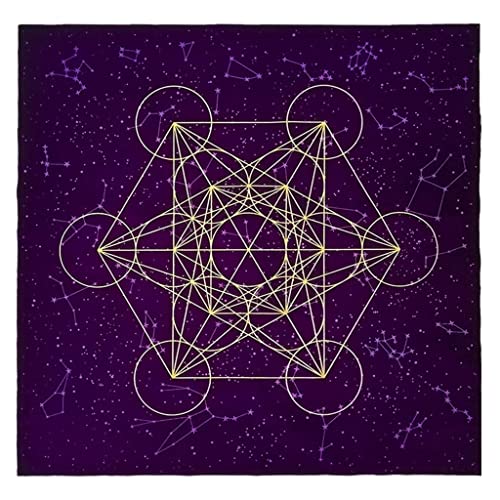 Metatrone's Crystal Tarot-Tuch Tischdecke Tarot Wahrsagung Tischdecke Tapisserie von XAGMODSHN