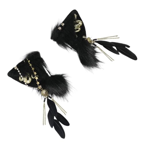 Moveable Wolf Ear Hairhoop for Roleplay Cosplay Costume Headband Halloween Headpieces Japanese Anime Dynamic Hairband von XAGMODSHN