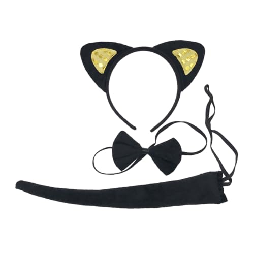 Pailletten-Katzenohren, Stirnband, Halsband, Schwanz, Tierohren, Haarreif für Kinder, zeigt Kätzchen, Tierhaarbänder, Cartoon-Kostüm Pailletten-Katzenohren, Stirnband, Halsband, Schwanz, Tierohren, Haarreif für Kinder, zeigt Kätzchen, Tierhaarbänder, Cartoon-Kostüm von XAGMODSHN