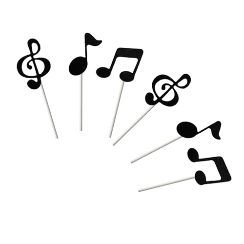 Papier-Kuchenaufsätze, dekorative Musiknoten-Cupcake-Einsatz, Zubehör für Konzerte, Geburtstage, Feste, Feste, Feste, Musiknoten, Kuchenspieße Papier-Kuchenaufsätze, dekorative Musiknoten-Cupcake-Einsatz, Zubehör für Konzerte, Geburtstage, Feste, Feste, Feste, Musiknoten, Kuchenspieße von XAGMODSHN