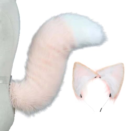 Pelzschwanz verstellbarer Gürtel Stirnband Party Weihnachten Kostüm Requisiten Lustige Cosplay Anime Zubehör von XAGMODSHN