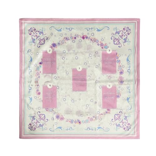 Pinks Quadratische Wahrsagungen Tapisserie Karte Lesen Astrologie Tischdecke Tarots Tischdecke Hexerei Zubehör von XAGMODSHN