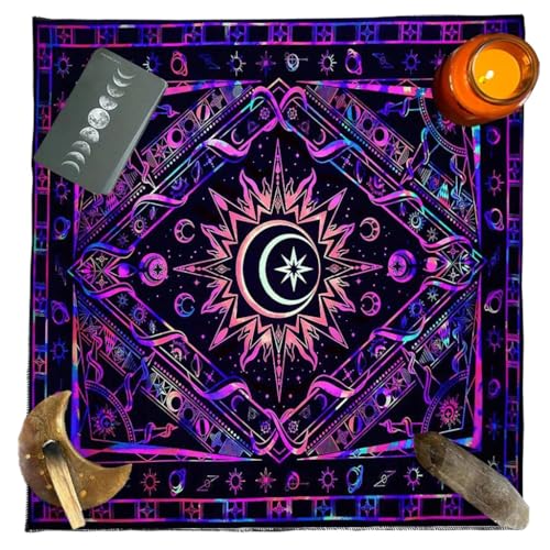 Professionelle Altarkuch-Tarot-Tischdecke Hexerei quadratische Tarot-Tischdecke verbessert das Kartenlesen von XAGMODSHN