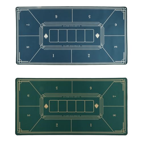 Professionelle Matte, 101,6 x 50,8 cm, 6 Spieler, tragbar, Gummi-Tischplatte, Layout für Spielkarten von XAGMODSHN