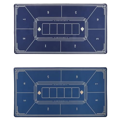 Professionelle Matte, 101,6 x 50,8 cm, 6 Spieler, tragbar, Gummi-Tischplatte, Layout für Spielkarten von XAGMODSHN