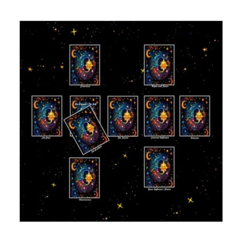 Quadratische Divinations Tapisserie Lesekarte Astrologie Tischdecke Tarots Tischdecke Hexerei Zubehör von XAGMODSHN
