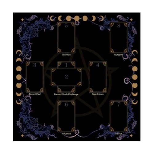 Quadratische Divinations Tapisserie Lesekarte Astrologie Tischdecke Tarots Tischdecke Hexerei Zubehör von XAGMODSHN