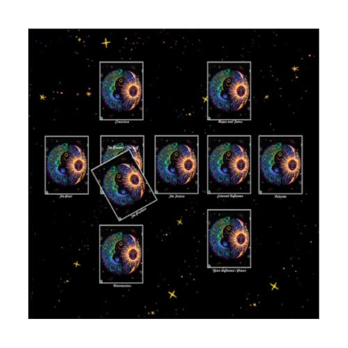 Quadratische Divinations Tapisserie Lesekarte Astrologie Tischdecke Tarots Tischdecke Hexerei Zubehör von XAGMODSHN