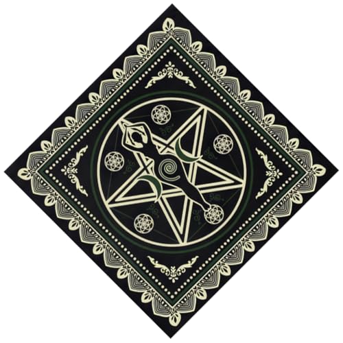 Quadratische Divinations Tapisserie Mondphase Muster Tischdecke Tarot-Tischdecke Tischdecke Hexerei Zubehör von XAGMODSHN
