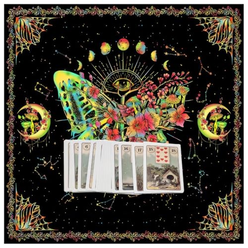 Quadratische Divinations Tapisserie Schmetterling Mond Astrologie Tischdecke Tarots Tischdecke Tischdecke Hexerei Zubehör von XAGMODSHN