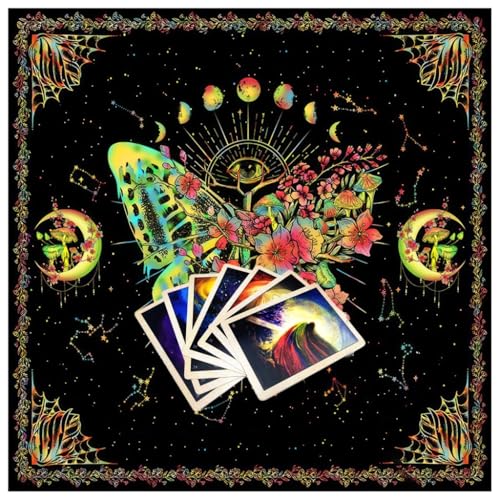 Quadratische Divinations Tapisserie Schmetterling Mond Astrologie Tischdecke Tarots Tischdecke Tischdecke Hexerei Zubehör von XAGMODSHN