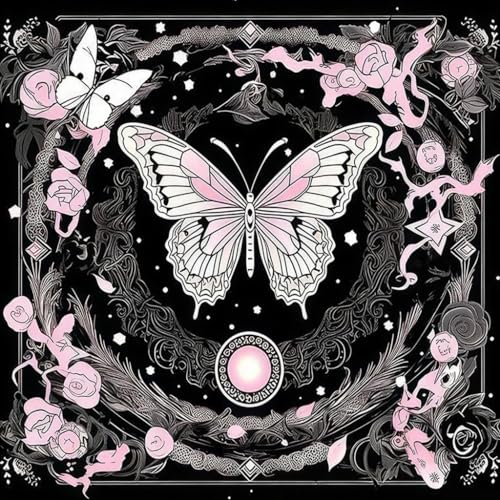 Quadratische Divinations Tapisserie Schmetterling Muster Astrologie Tischdecke Tarots Tischdecke Tischdecke Hexerei Zubehör von XAGMODSHN