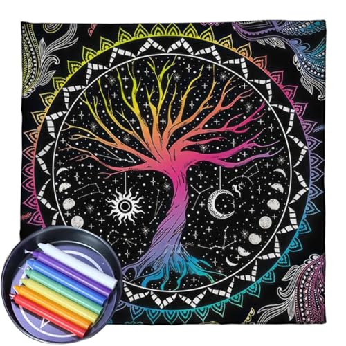 Quadratische Form Wahrsagungsmatte Tischdecke Brettspiel Kartenunterlage Tischdecke Brettspiel Matte von XAGMODSHN