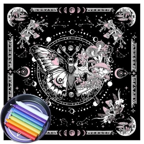 Quadratische Pendel Wahrsagungsmatte Altäre Tischdecke Brettspiel Kartenblock Tarot-Tischdecke Brettspielmatte von XAGMODSHN