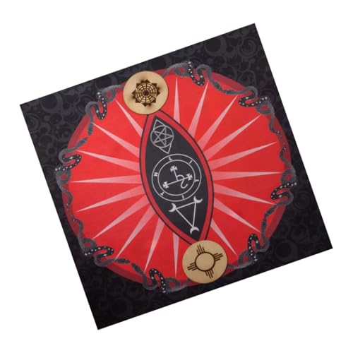 Quadratische Wahrsagungen Tapisserie Symbol Schlange Tischdecke Tarot-Tischdecke Tischdecke Hexerei Zubehör von XAGMODSHN
