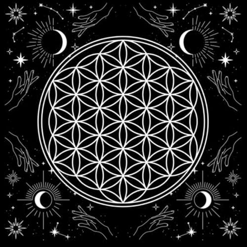 Quadratisches Biber-Tarot Tuch Brettspiel Pad astrologische Orakel Pad Tisch Karte Matte Wahrsagungen Tischdecke von XAGMODSHN