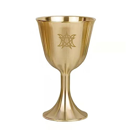 Ritual Cup Kelch, vergoldetes Messing, Geschirr, Zeremonie, Wahrsagung, astrologisches Werkzeug von XAGMODSHN