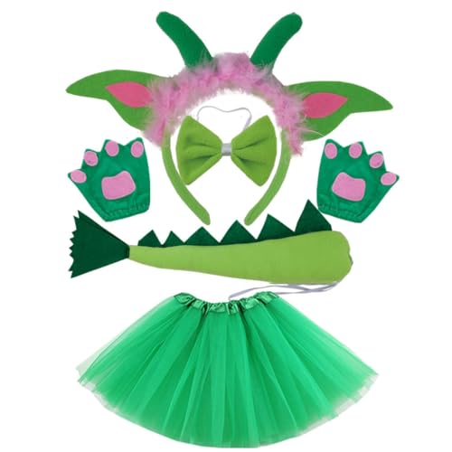 Rock Dinosaurier-Ohren, Stirnbänder, Kragen, Schwanz, Tierohren, Haarreifen für Kinder, zeigt Dinosaurier-Haarbänder, Cartoon-Kostüm Rock Dinosaurier-Ohren, Stirnbänder, Kragen, Schwanz, Tierohren, Haarreifen für Kinder, zeigt Dinosaurier-Haarbänder, Cartoon-Kostüm von XAGMODSHN