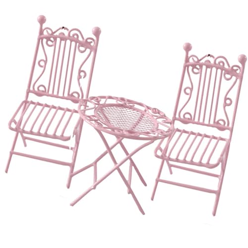 Sammlerstück, Miniatur-Eisen-Terrassen-Set, mit Tisch und 2 Stühlen, für 1/12 Puppenhäuser, Möbel, Garten, Arrangement, Requisiten Sammlerstück, Miniatur-Eisen-Terrassen-Set, mit Tisch und 2 Stühlen, für 1/12 Puppenhäuser, Möbel, Garten, Arrangement, Requisiten von XAGMODSHN