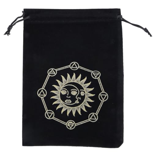 Tarot-Aufbewahrungstasche, Brettspiel, kleines Kordelzug-Paket, Hexe, Wahrsagung, Kristall-Verpackungsbeutel, Schmuckbeutel von XAGMODSHN