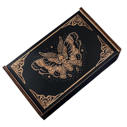 Tarot Box zum Drücken, Astrologie, Schmuckkästchen, Holz, Tarotkarten-Aufbewahrungskoffer zum Erzählen von Hexen, Dekoration Tarot Box zum Drücken, Astrologie, Schmuckkästchen, Holz, Tarotkarten-Aufbewahrungskoffer zum Erzählen von Hexen, Dekoration von XAGMODSHN