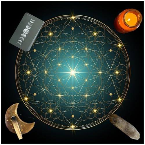 Tarot-Tischdecke, Blumentischdecke für Tarot-Lesungen, auslaufsicher und widerstandsfähig, Küchendekoration Tarot-Tischdecke, Blumentischdecke für Tarot-Lesungen, auslaufsicher und widerstandsfähig, Küchendekoration von XAGMODSHN