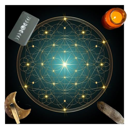 Tarot-Tischdecke, Blumentischdecke für Tarot-Lesungen, auslaufsicher und widerstandsfähig, Küchendekoration Tarot-Tischdecke, Blumentischdecke für Tarot-Lesungen, auslaufsicher und widerstandsfähig, Küchendekoration von XAGMODSHN