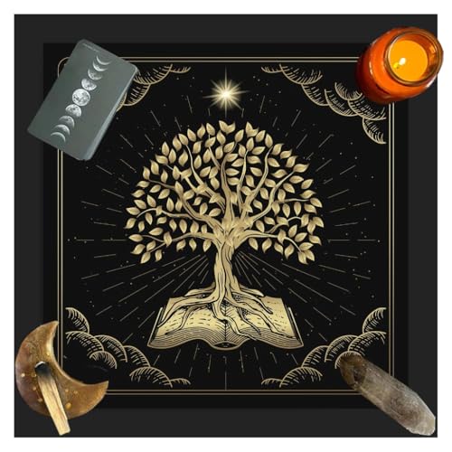 Tarot-Tischdecke mit Baummuster, Tischdecke für Tarot-Lesungen, auslaufsicher und widerstandsfähig, Küchendekoration Tarot-Tischdecke mit Baummuster, Tischdecke für Tarot-Lesungen, auslaufsicher und widerstandsfähig, Küchendekoration von XAGMODSHN