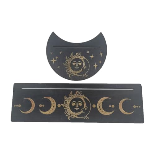 Tarotkartenhalter aus Holz, rechteckig, Mondform, Tarotdeck-Halter, Hexen-Wahrsagungswerkzeug, einfach zu tragen Tarotkartenhalter aus Holz, rechteckig, Mondform, Tarotdeck-Halter, Hexen-Wahrsagungswerkzeug, einfach zu tragen von XAGMODSHN
