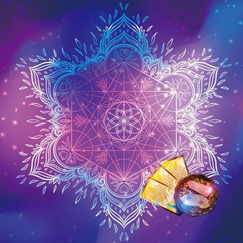 Tarotkartentischdecke, quadratisch, Wahrsagungen, Wandteppich, Metatron-Thema, Astrologie, Tischdecke, Tischset von XAGMODSHN