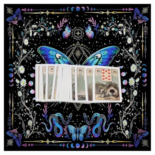 Tarots Tischdecke Schmetterling Blume Astrologie Altare Tuch Wahrsagungen Tischdecke Tapisserie Hexerei Zubehör von XAGMODSHN