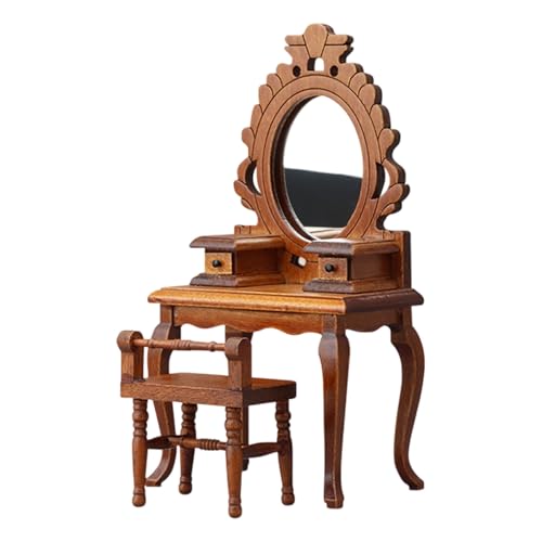 Winziges Kommoden-Hocker-Set aus Holz, traditionelles Design, Maßstab 1:12, ideal für kleine Zimmer, realistisches Puppenhäuser-Zubehör Winziges Kommoden-Hocker-Set aus Holz, traditionelles Design, Maßstab 1:12, ideal für kleine Zimmer, realistisches Puppenhäuser-Zubehör von XAGMODSHN