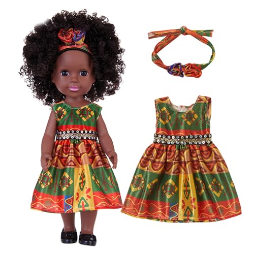 XAGMODSHN 14inch Schwarzes Puppenleben Wie Wiedergeborene Spielzeug Kleinkinder Mädchen Afrikanische Mit Kleid Rollenspiel Spiel Spielzeug Kinder Geburtstag Geschenk XAGMODSHN 14inch Schwarzes Puppenleben Wie Wiedergeborene Spielzeug Kleinkinder Mädchen Afrikanische Mit Kleid Rollenspiel Spiel Spielzeug Kinder Geburtstag Geschenk von XAGMODSHN