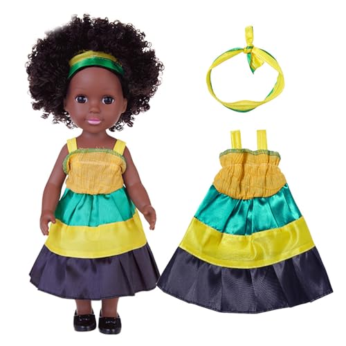 XAGMODSHN 14inch Schwarzes Puppenleben Wie Wiedergeborene Spielzeug Kleinkinder Mädchen Afrikanische Mit Kleid Rollenspiel Spiel Spielzeug Kinder Geburtstag Geschenk XAGMODSHN 14inch Schwarzes Puppenleben Wie Wiedergeborene Spielzeug Kleinkinder Mädchen Afrikanische Mit Kleid Rollenspiel Spiel Spielzeug Kinder Geburtstag Geschenk von XAGMODSHN