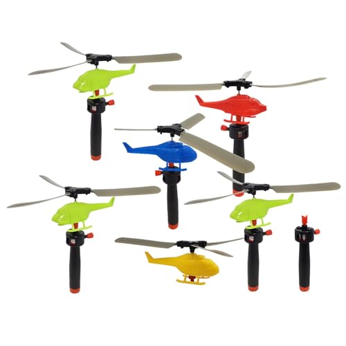XAGMODSHN 6pieces Aufregende Pull String Hubschrauber Spielzeug Lustig Einfach Zu Operieren Für Kinder Freien Garten Yard Geburtstagsfeiern Spielen von XAGMODSHN