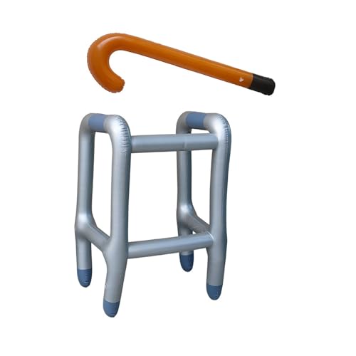 XAGMODSHN Aufblasbare Walker Und Cane Set Für Rentenfeier Oder Cosplay Fun PVC Carnivals Halloween Requisiten XAGMODSHN Aufblasbare Walker Und Cane Set Für Rentenfeier Oder Cosplay Fun PVC Carnivals Halloween Requisiten von XAGMODSHN