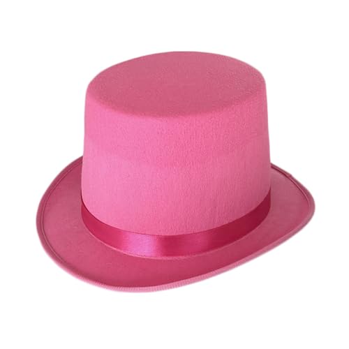 XAGMODSHN Britischer Hut für Erwachsene/Kinder, flacher Zylinderhut, Abschlussball, Karneval, Party, Kostüm, Filz, Zaubererhut für Karneval, Show, Party, Rosa Kindermodus, 59 XAGMODSHN Britischer Hut für Erwachsene/Kinder, flacher Zylinderhut, Abschlussball, Karneval, Party, Kostüm, Filz, Zaubererhut für Karneval, Show, Party, Rosa Kindermodus, 59 von XAGMODSHN