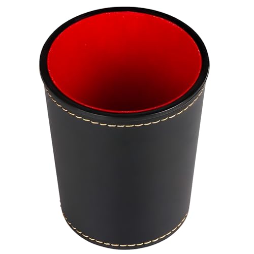 XAGMODSHN Dices Cup Bracket ROT des Dices Bread Game Cup Container Dices Game Teil Dices CHARTEL PU Leder Tool von XAGMODSHN