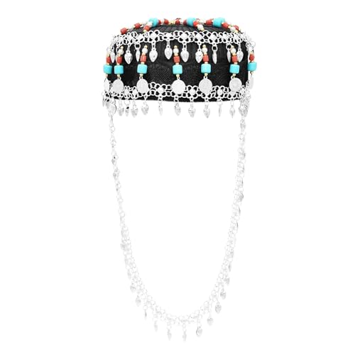XAGMODSHN Einzigartiger türkisfarbener Hut, verzierte goldene Quasten, bunte Steine, Foto-Requisiten, ethnische Kappen, Kopfschmuck, bunte Strasssteine, elegantes Party-Accessoire XAGMODSHN Einzigartiger türkisfarbener Hut, verzierte goldene Quasten, bunte Steine, Foto-Requisiten, ethnische Kappen, Kopfschmuck, bunte Strasssteine, elegantes Party-Accessoire von XAGMODSHN