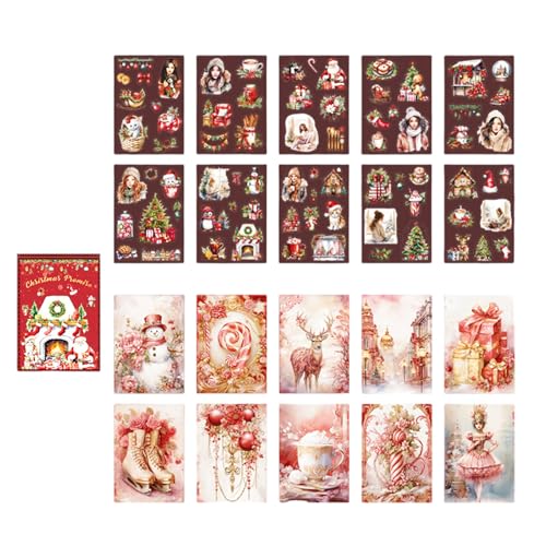 XAGMODSHN Festival Weihnachtsthemen Aufkleber Pack Von 20 Stück Bastelmittel Für Tagebücher Dekoration Und Briefpapierbegeisterte XAGMODSHN Festival Weihnachtsthemen Aufkleber Pack Von 20 Stück Bastelmittel Für Tagebücher Dekoration Und Briefpapierbegeisterte von XAGMODSHN