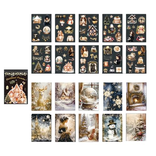 XAGMODSHN Festival Weihnachtsthemen Aufkleber Pack Von 20 Stück Bastelmittel Für Tagebücher Dekoration Und Briefpapierbegeisterte XAGMODSHN Festival Weihnachtsthemen Aufkleber Pack Von 20 Stück Bastelmittel Für Tagebücher Dekoration Und Briefpapierbegeisterte von XAGMODSHN
