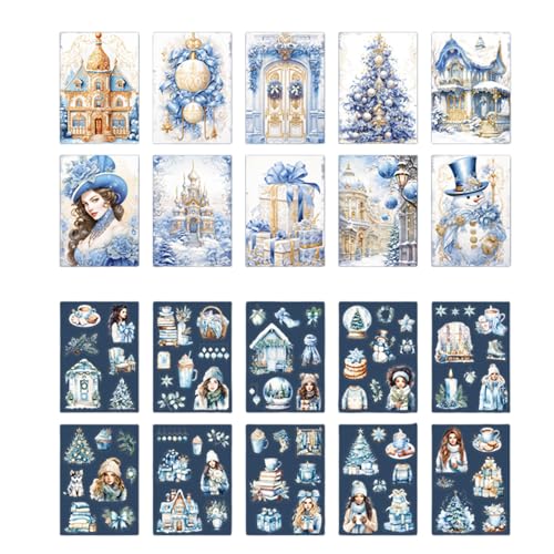 XAGMODSHN Festival Weihnachtsthemen Aufkleber Pack Von 20 Stück Bastelmittel Für Tagebücher Dekoration Und Briefpapierbegeisterte XAGMODSHN Festival Weihnachtsthemen Aufkleber Pack Von 20 Stück Bastelmittel Für Tagebücher Dekoration Und Briefpapierbegeisterte von XAGMODSHN