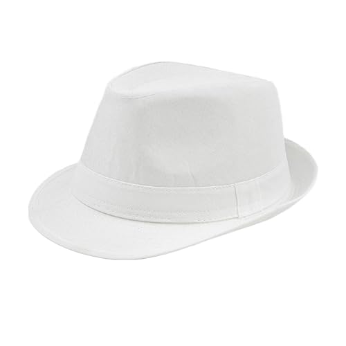 XAGMODSHN Filzhut mit kleiner Krempe, britischer Gentleman-Hut, Filz, Weihnachten, Cosplay, Freizeitzubehör, weiß XAGMODSHN Filzhut mit kleiner Krempe, britischer Gentleman-Hut, Filz, Weihnachten, Cosplay, Freizeitzubehör, weiß von XAGMODSHN