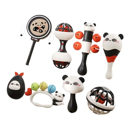 XAGMODSHN Früheres Lernen Panda Rasselspielzeug Für Baby 0-3 Monate Sensorische Entwicklung Und Hand Und Augenkoordinationsfähigkeiten Verbesserung von XAGMODSHN