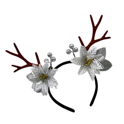 XAGMODSHN Geweih Blume Stirnband Weihnachten Kopfbedeckung Weihnachten Party Foto Requisiten Party Kopfbedeckung Cosplay Zubehör Elegant Haarschmuck XAGMODSHN Geweih Blume Stirnband Weihnachten Kopfbedeckung Weihnachten Party Foto Requisiten Party Kopfbedeckung Cosplay Zubehör Elegant Haarschmuck von XAGMODSHN
