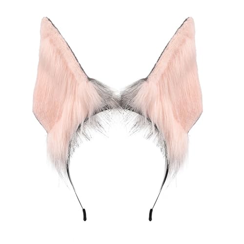 XAGMODSHN Haarreif mit pelzigen Tierohren für Cosplay, leicht, verstellbar, festliches Kostüm, Kopfbedeckung für Konventionen, Themenfeiern, festliche Kostüm-Kopfbedeckung von XAGMODSHN
