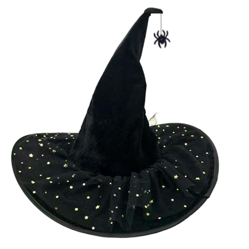 XAGMODSHN Halloween Dress Up Hexen Kostümhut 36 Cm High Spocted Wizard Für Frauen Maskerade Halloween Cosplay Partys von XAGMODSHN