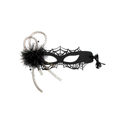 XAGMODSHN Halloween Maske Blumendekoration Halbgesichts Maske Ausgehöhlte Spitzen Augenmaske Für Frauen Hochzeit Halloween Kostümzubehör Spitze Halbgesichtsmaske von XAGMODSHN