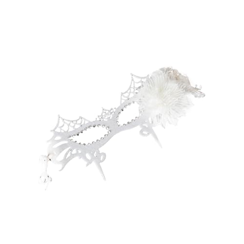 XAGMODSHN Halloween Maske Blumendekoration Halbgesichts Maske Ausgehöhlte Spitzen Augenmaske Für Frauen Hochzeit Halloween Kostümzubehör Spitze Halbgesichtsmaske von XAGMODSHN