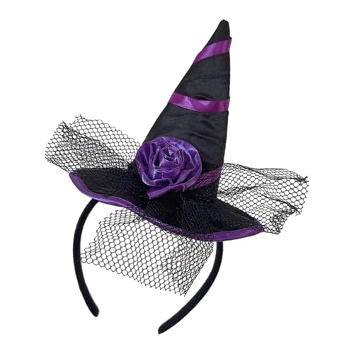 XAGMODSHN Hexen-Stirnband, Halloween-Haarschmuck für Kinder und Erwachsene, empfindliche Haut, leicht, Party-Kostüm, Hexen-Kopfbedeckung für Kinder von XAGMODSHN